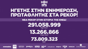 Η DPG DIGITAL MEDIA σπάει τα ρεκόρ στην ιστορία του Ελληνικού Διαδικτύου