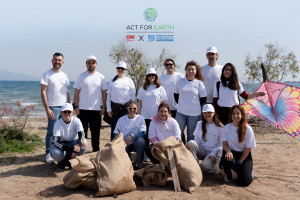 The initiative “ACT FOR EARTH” is continued with the second beach cleanup at Agios Konstantinos bay